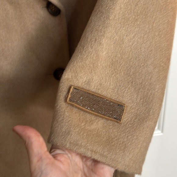 EUC BRUNELLO CUCINELLI women’s cashmere unlined/soft structure coat camel sz 38 - Picture 2 of 10